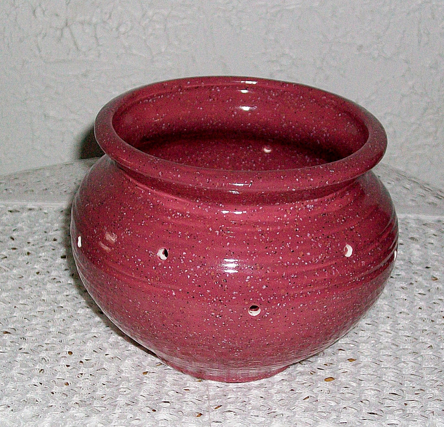Rasberry Granite Tea Lite Holder