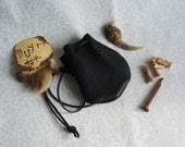 Leather Amulet Wicca Medicine Spell Bag