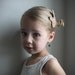 Modern bunny hair clip - Little girl hair clip - handmade hair accessories - milk chocolate bunny hair clip - girls and toddlers