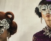 Costume Plastic Face Mask - Silver Butterfly Style 1  Masquerade, Venetian Ball, Halloween, Carnival