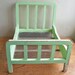 Mid-Century Hand-made Doll Bed in Wonderfull Shabby Mint Green