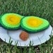 Felt Food Avocado Halves with Removable Pit