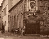 Around the corner 8x12 old feel sepia art photograph