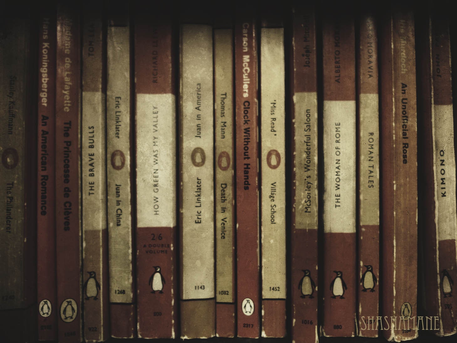 Old penguins 12x16 art photo print, Penguin paperback books