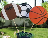 Sports Table Decorations - Set of 3 - MADE TO ORDER
