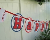 Baseball Happy Birthday Banner - MADE TO ORDER