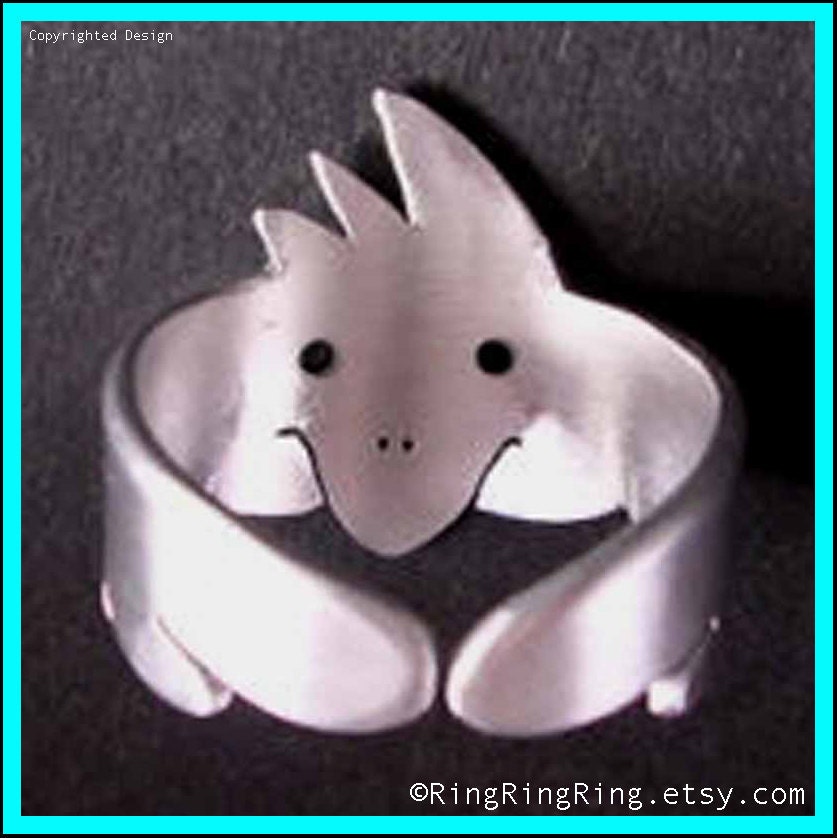 925 Adjustable cute animal ring, Shy bird ring. Solid sterling silver ring jewelry, (Matte or Shine)