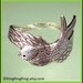 Bird Feather ring - Adjustable Wing ring, Antiqued silver ring jewelry - Gift for girlfriend 091012