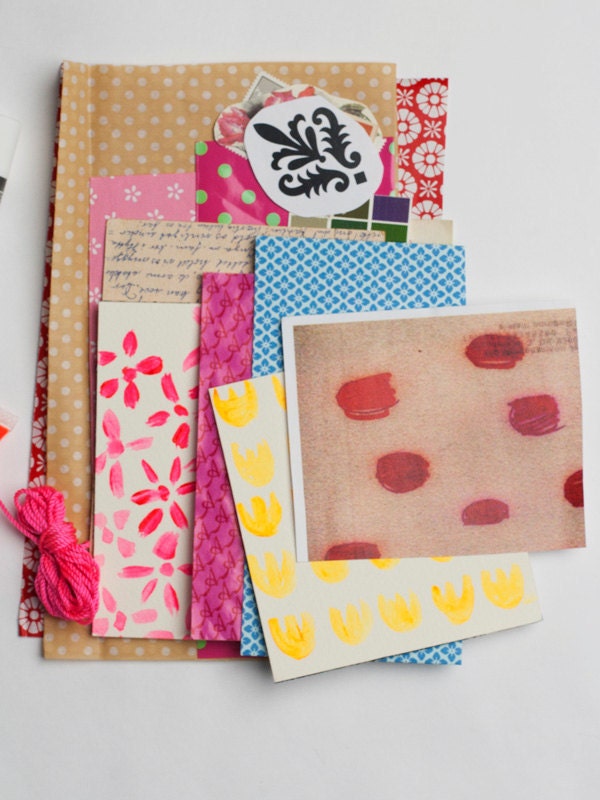 paper kit scrapbooking collage goods pack A5 art kits