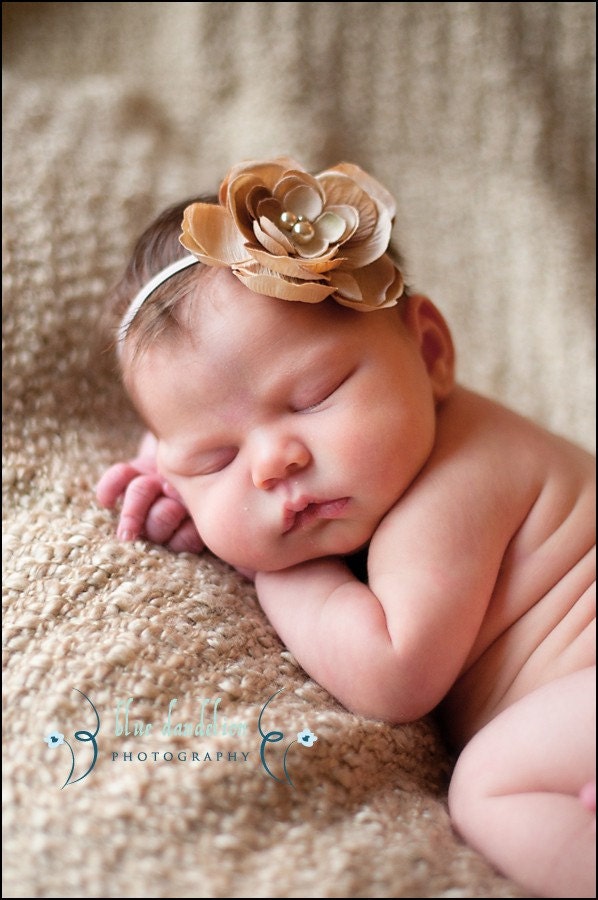 Vintage inspired creamy bronze headband