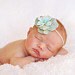 Aqua Flower Headband