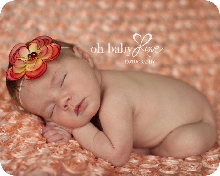Pink Sunset Flower Headband