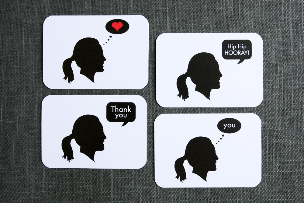 Personalized Silhouette Stationery Set