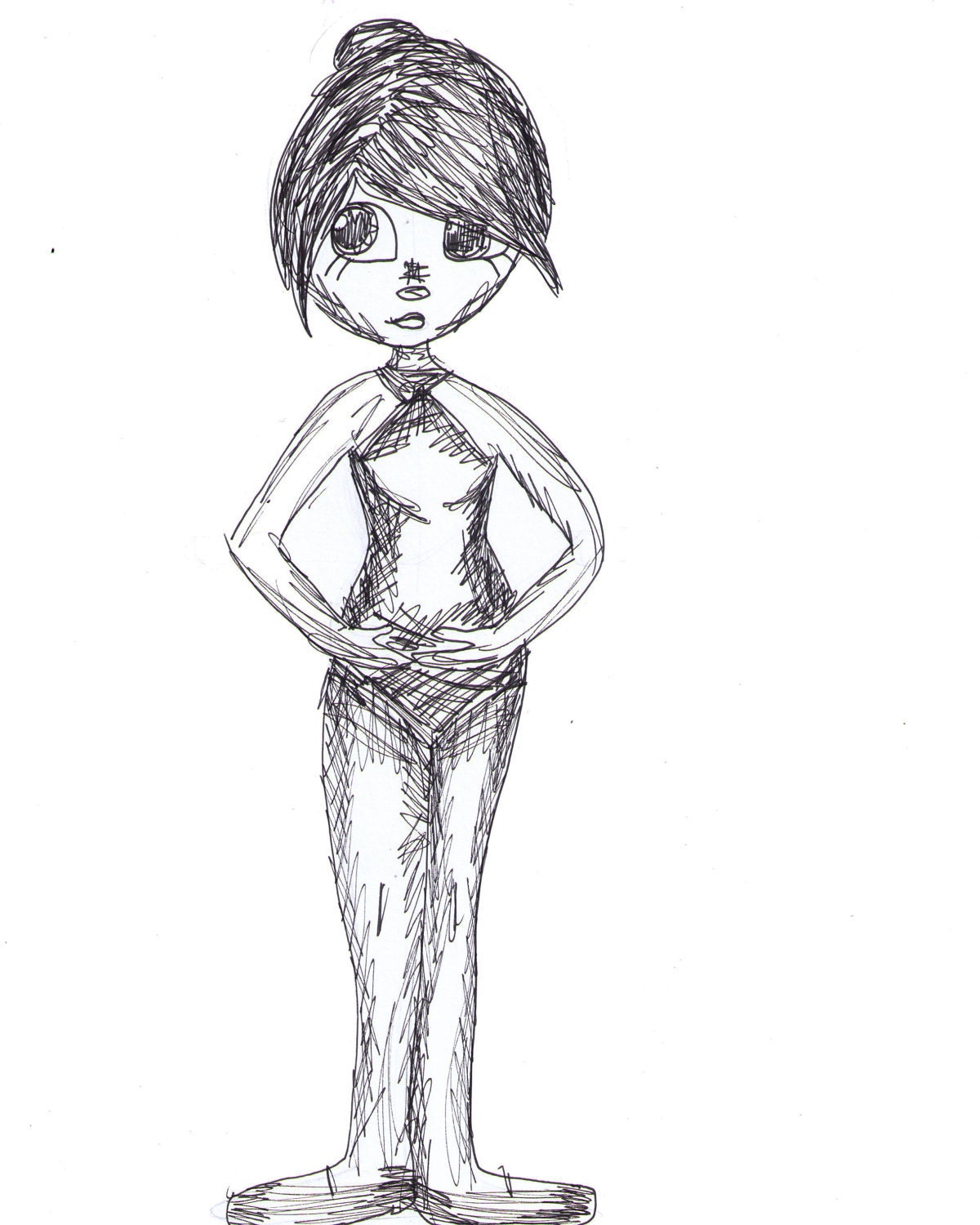 Cadouxdle "First" Ballet ink sketch 8x10 print