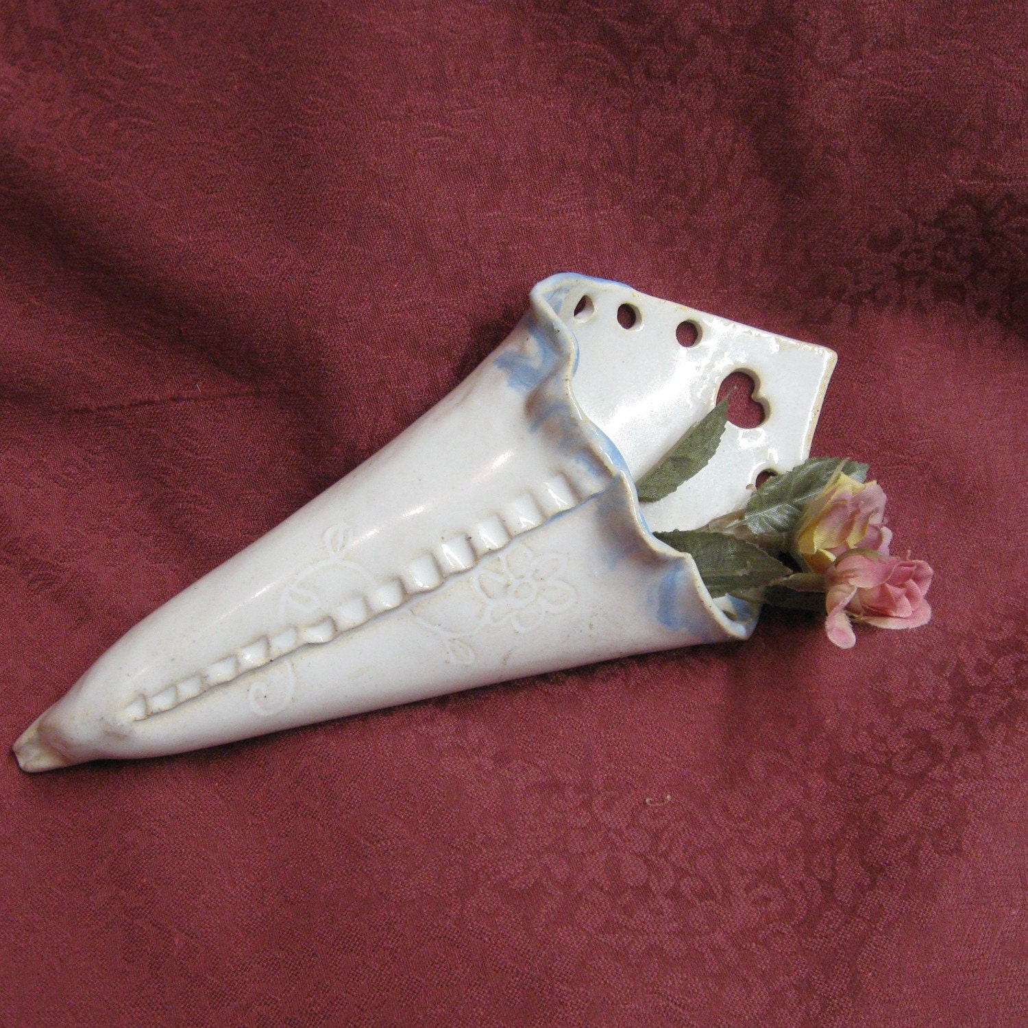 Flower Vase Wall Vase Scissor Holder  Handmade Ceramic Vase