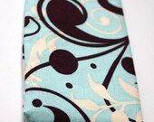Blue Scroll Checkbook Cover/Billfold
