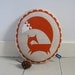 Hand Screen Printed Fox in Burnt Orange
