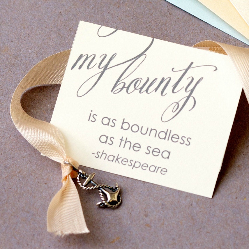 Bridesmaid Gift - Cake Pull -  Silver Charm  - Anchor