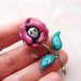 Dead Flowers Brooch 1- Pretty in Pink