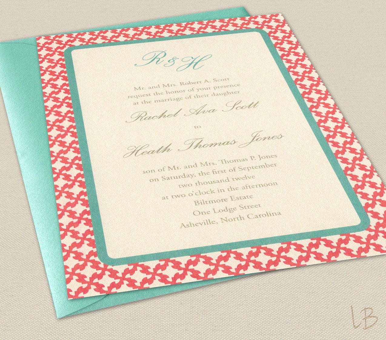 Aqua Coral Wedding