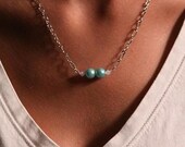 Aqua Pearl Necklace perfect for bridesmaids