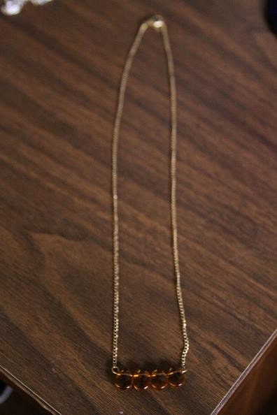 Amber Tear Drop Necklace