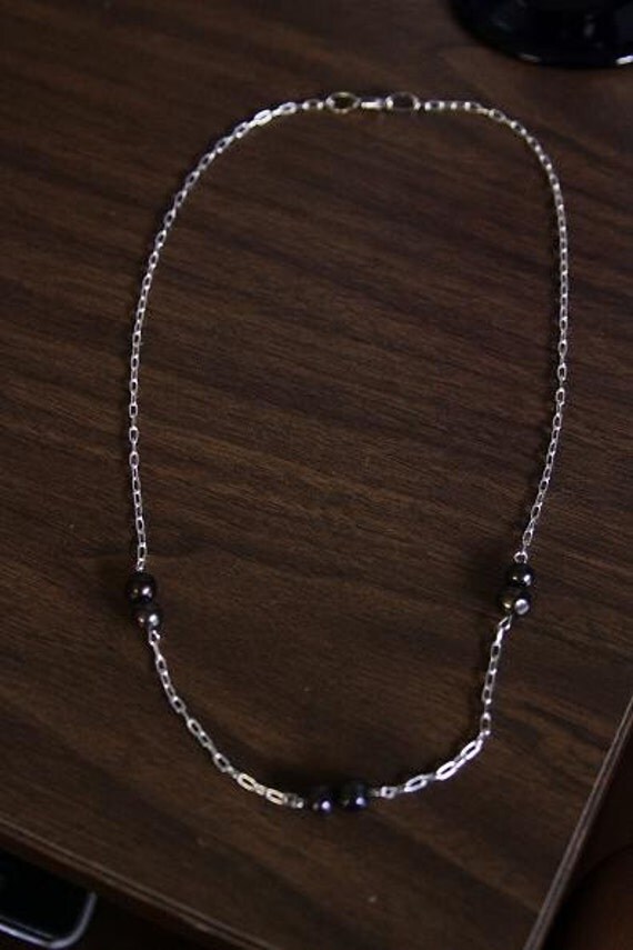 Blue Pearl Necklace - Great for a bridal party or prom