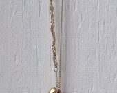 Gold Wing Shape Necklace (braided chain)