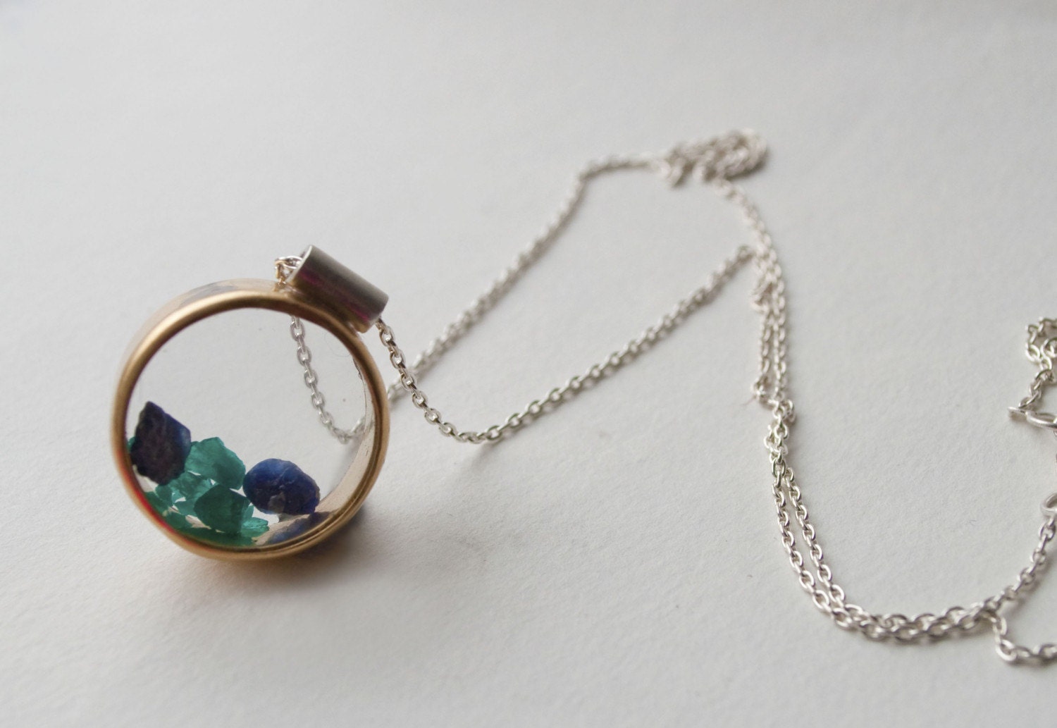 Raw Stone Rattle Necklace