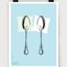 Spooning Poster 30.4x42cm LIGHT BLUE AQUA