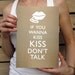A4 poster: If You Wanna Kiss, Kiss Dont Talk - 8x11- Gold retro telephone, Garden woodland, Gift for him/ her, Art Print