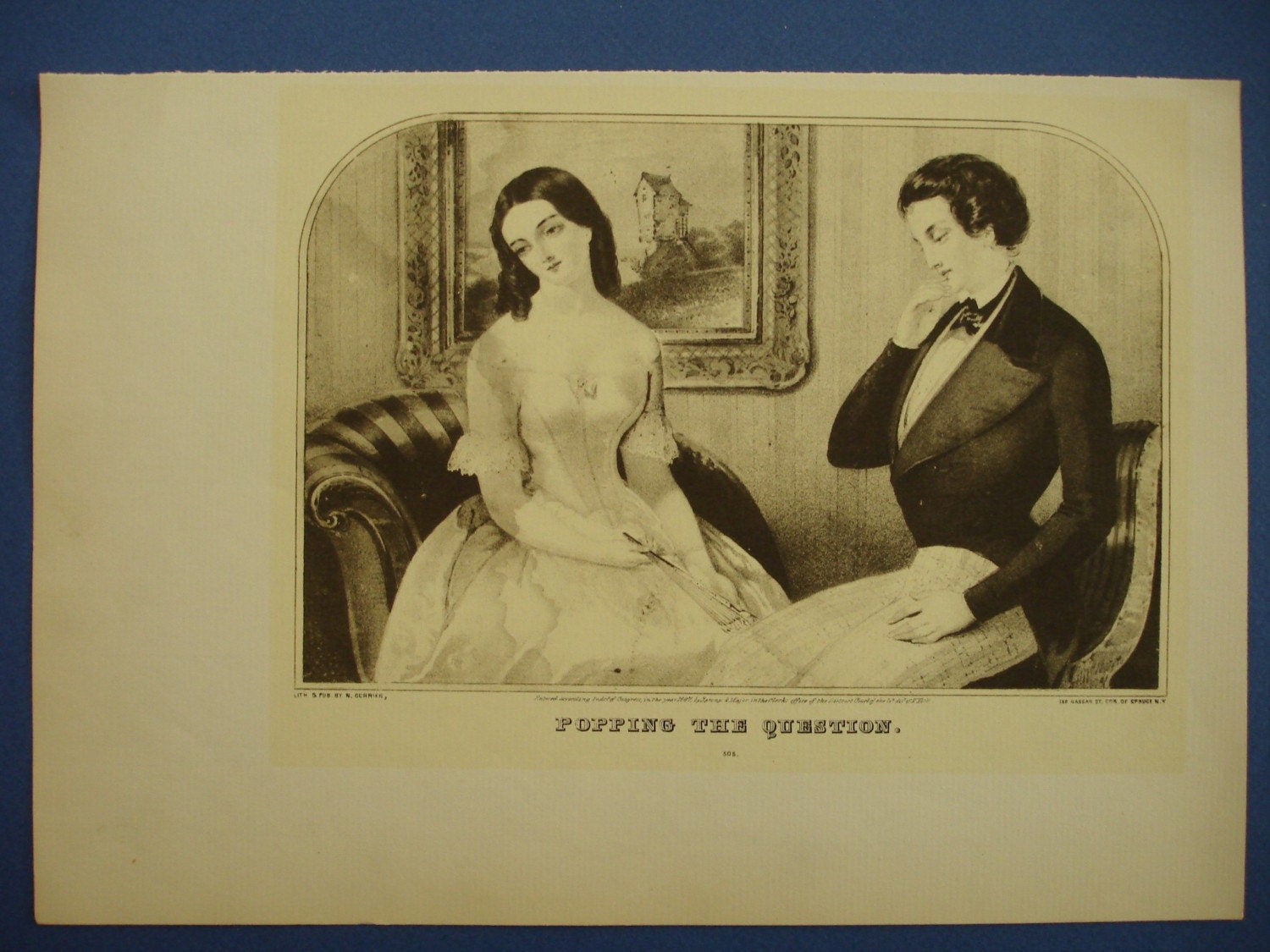 Popping the Question - A Proposal - Vintage Print
