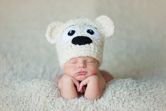 PDF CROCHET PATTERN 006 - Teddy-bear hat - Multiple sizes from newborn through age 4