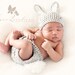 PDF CROCHET PATTERN - Bunny hat and diaper cover - Photography Prop