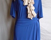 Royal Blue Dress with Ruffles