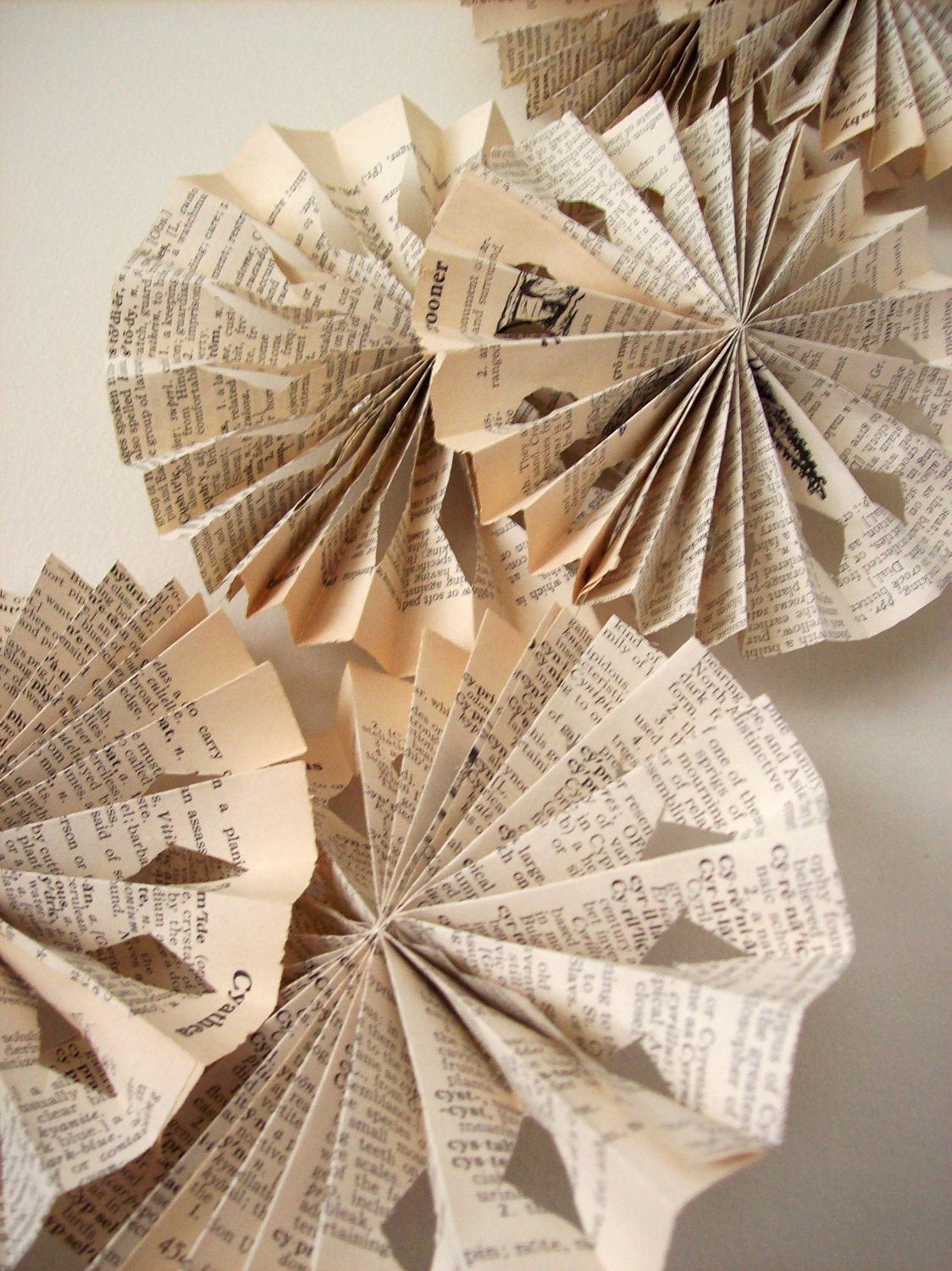 Beautifully Elegant Paper Fan Flower Garland -- Cut Outs