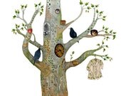 Giclee art print Oak Tree Print 11.7x16.5