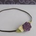 Heather and Cream Purple Felt Flower Rosette Headband
