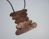 Boho Copper Ladder Necklace - Copper Bib Statement Necklace - for charity