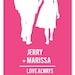 Personalized Wedding Gift - Couples Silhouette - Choose your text and colors