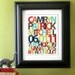 Custom Birth Announcement Print Primary Colors or Custom Colors