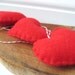 Red Heart Eco Felt Ornament - Handmade - Valentine's Day - Christmas Tree Ornament - Holiday Decoration