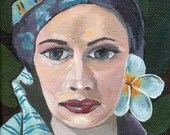 plumeria, original painting