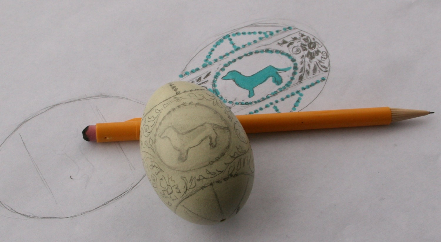 Victorian Lace Carved and Etched Egg of Your Own Design