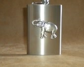 Gift Flask Silver Elephant Stainless Steel Gift Hip Flask