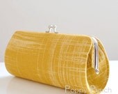 Painters Canvas in Mustard..Small Clutch Purse