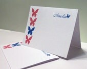 Personalized Stationery - Butterfly (Set of 10)