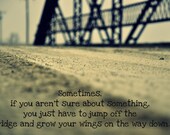 foggy morning bridge, 4x6 quotable