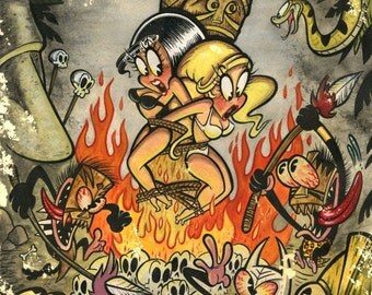 Dinner Music for a Pack of Horny Cannibals - signed 11X17 art print