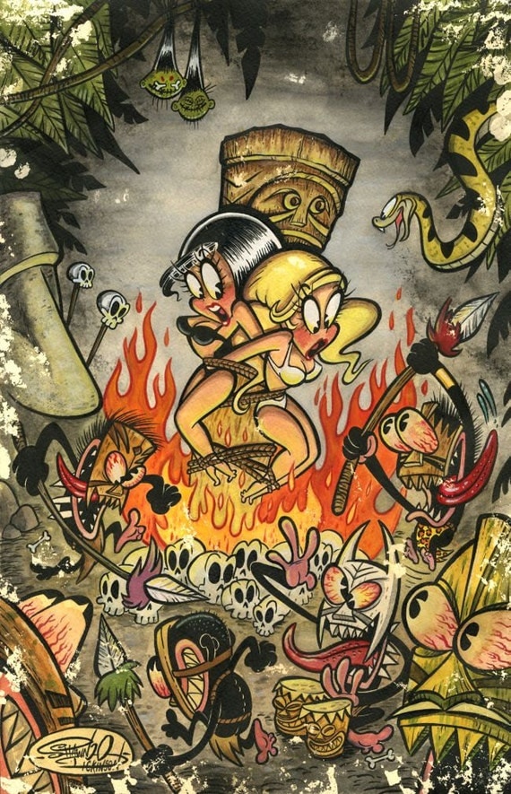 Dinner Music for a Pack of Horny Cannibals - signed 11X17 art print